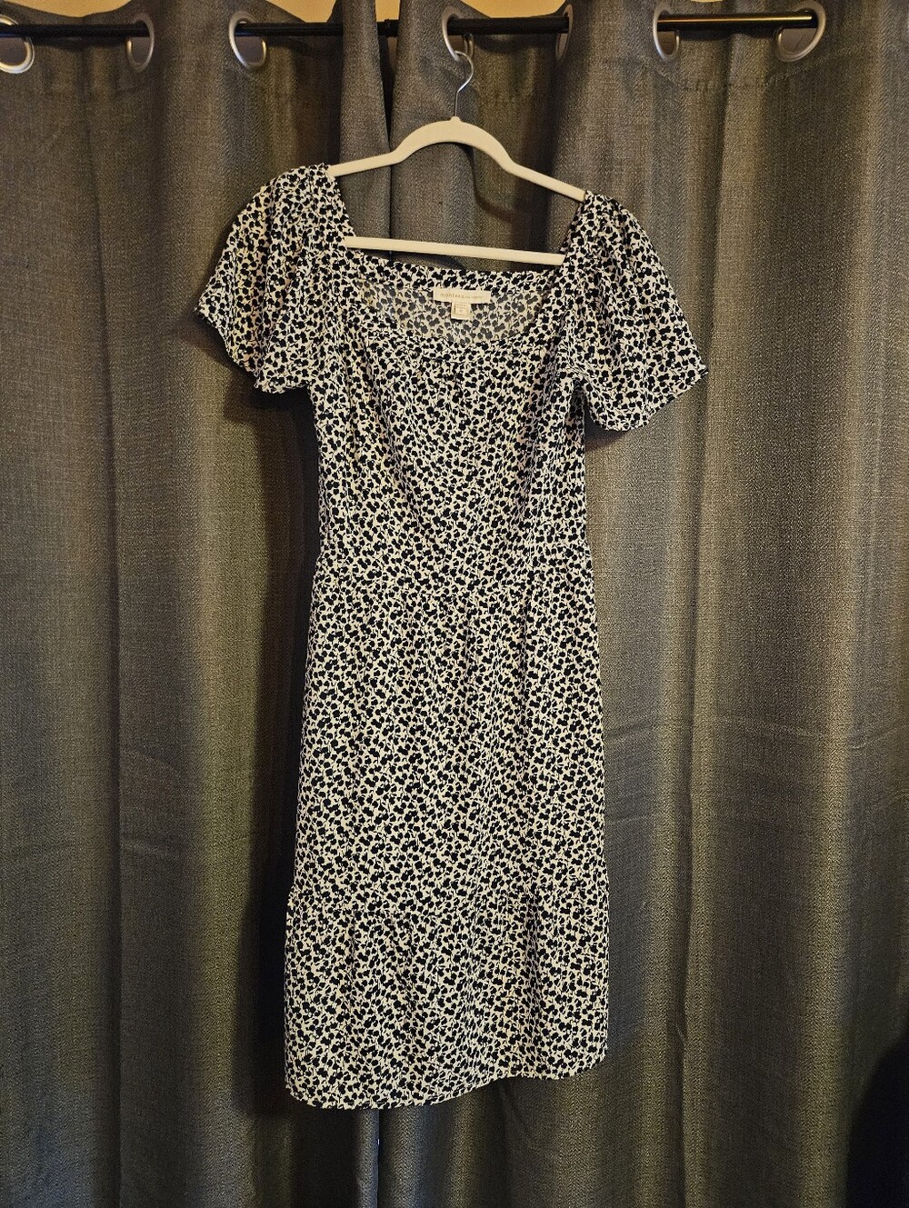 Monteau Los Angeles Black & White A-Line Printed Dress